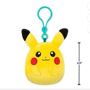 Yellow Pikachu Plush Keychain